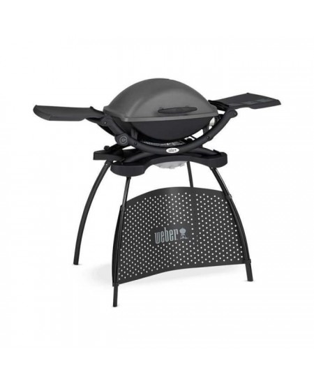 Barbecue électrique WEBER Q2400 avec stand - Grille acier 55x39 cm - Couvercle avec réflecteur de chaleur - Gris