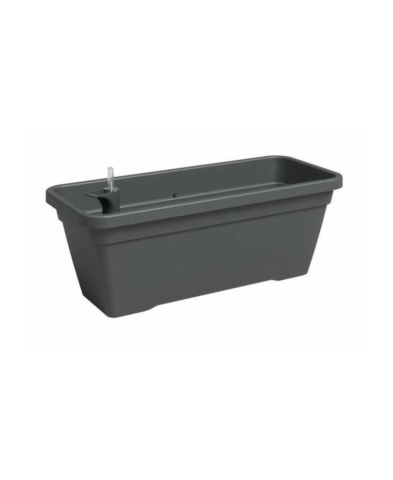 Jardiniere - Plastique - Anthracite - Rectangulaire - L77,9 x P24 x H22cm - ARTEVASI