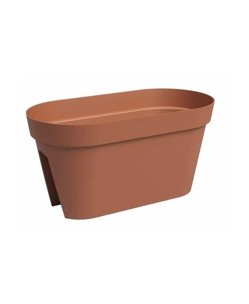 Jardiniere Balcon - Plastique - Terre cuite - Rectangulaire - L60 x P30 x H30cm - ARTEVASI