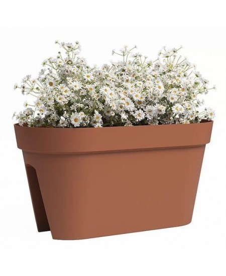 Jardiniere Balcon - Plastique - Terre cuite - Rectangulaire - L60 x P30 x H30cm - ARTEVASI