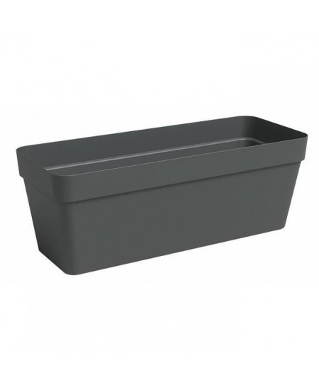 Jardiniere - Plastique - Anthracite - Rectangulaire - L49,9 x P20 x H18,1cm - ARTEVASI