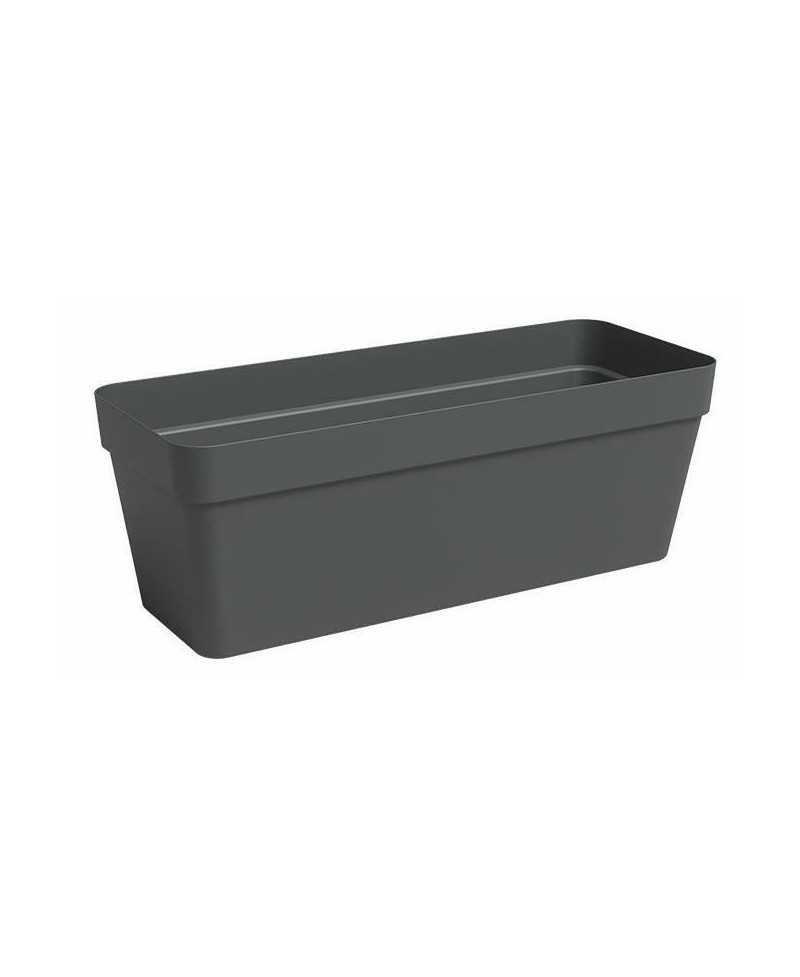 Jardiniere - Plastique - Anthracite - Rectangulaire - L49,9 x P20 x H18,1cm - ARTEVASI