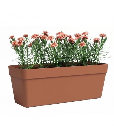 Jardiniere - Plastique - Terre cuite - Rectangulaire - L49,9 x P20 x H18,1cm - ARTEVASI