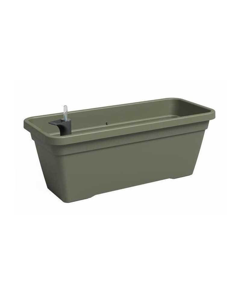 Jardiniere - Plastique - Vert sec - Rectangulaire - L57,9 x P24,3 x H22cm - ARTEVASI