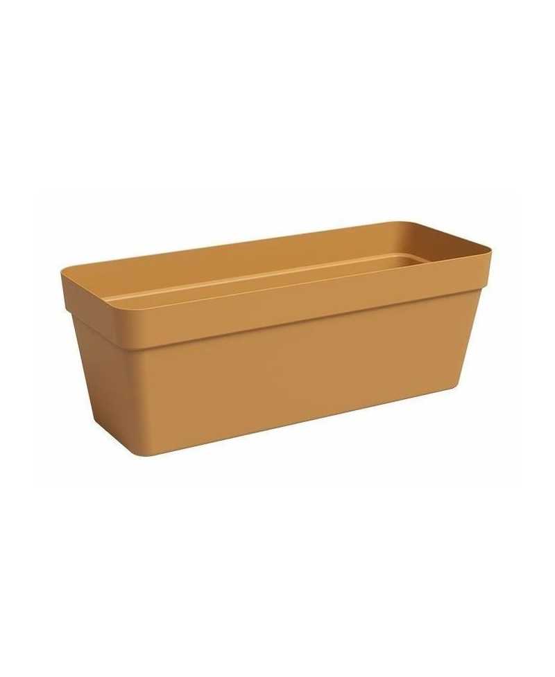 Jardiniere - Plastique - Jaune miel - Rectangulaire - L49,9 x P20 x H18,1cm - ARTEVASI