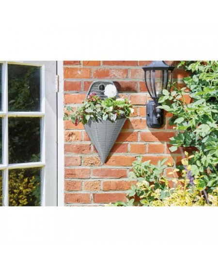 Fixation Murale - Faux rotin - Ardoise - 35cm - SMART GARDEN