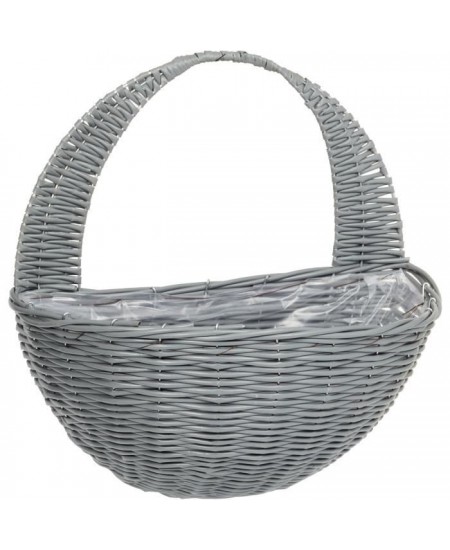 Panier mural - Faux rotin - Gris - 41 cm - SMART GARDEN