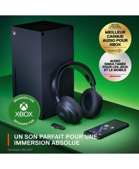 Casque-Micro Gaming SteelSeries Arctis Nova 7X Sans Fil Multiplateforme Noir/Vert