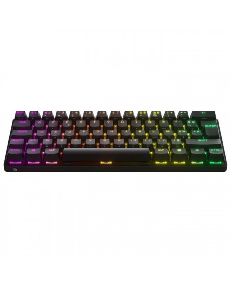 Clavier Gaming - AZERTY - STEELSERIES - Apex Pro Mini Wireless FR - Sans Pavé Numérique - Rétroéclairé - Noir