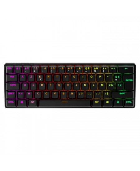 Clavier Gaming - AZERTY - STEELSERIES - Apex Pro Mini Wireless FR - Sans Pavé Numérique - Rétroéclairé - Noir