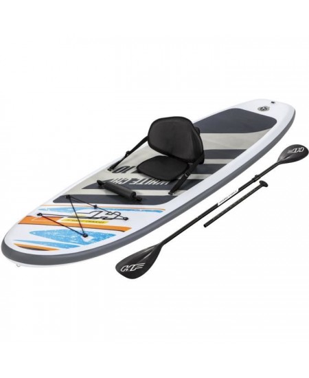 BESTWAY Paddle Kayak gonflable et transformable, Hydro-Force White Cap - 305 x 84 x 12 cm