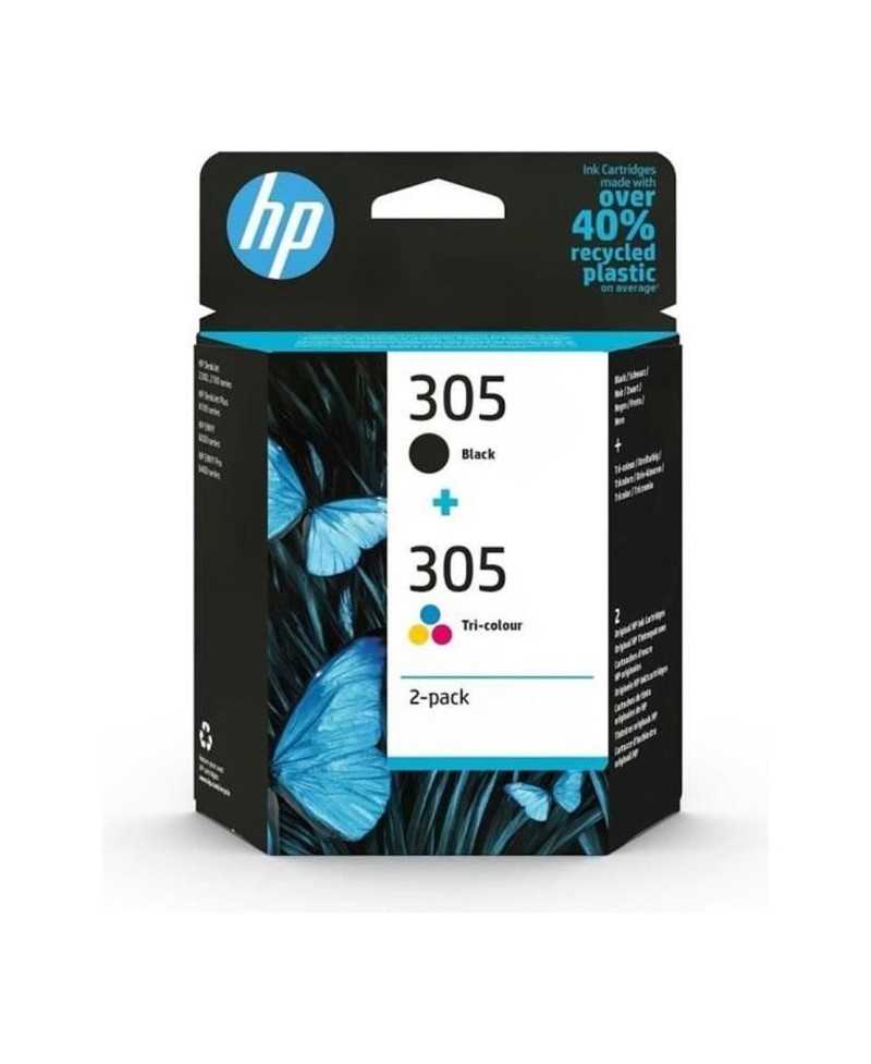 HP 305 Pack de 2 Cartouches d'Encre Noire et Trois Couleurs Authentiques (6ZD17AE)