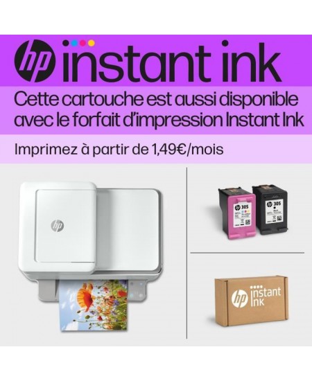 HP 305 Pack de 2 Cartouches d'Encre Noire et Trois Couleurs Authentiques (6ZD17AE)