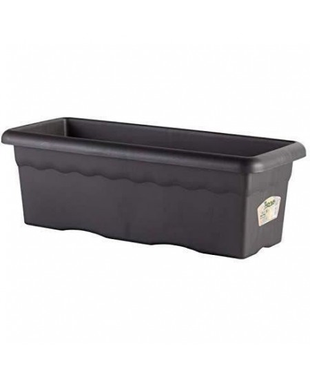 PLASTIKEN Jardiniere rectangulaire - 80 X 33 cm - Anthracite