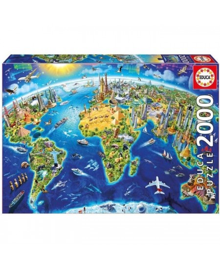 Puzzle Symboles du Monde 2000 pieces - EDUCA - Tableaux et peintures - Multicolore - Adulte