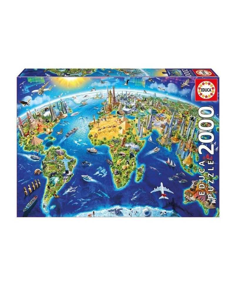 Puzzle Symboles du Monde 2000 pieces - EDUCA - Tableaux et peintures - Multicolore - Adulte