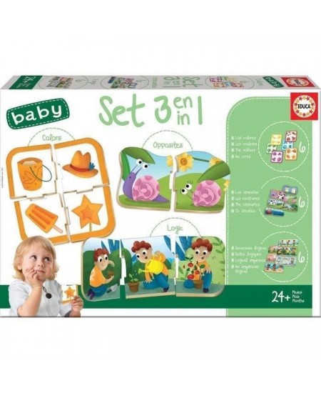 Set de 3 jeux éducatifs - EDUCA - Set Baby 3 en 1