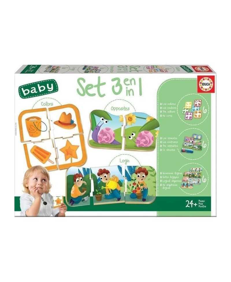 Set de 3 jeux éducatifs - EDUCA - Set Baby 3 en 1