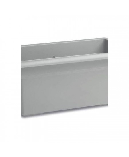 Bac a fleur rectangulaire MEDITERRANEO - 60L - 80 cm - Pmastique - Stone grey