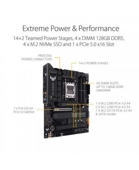 ASUS TUF GAMING X670E-PLUS WIFI Carte mere Socket AM5 AMD X670