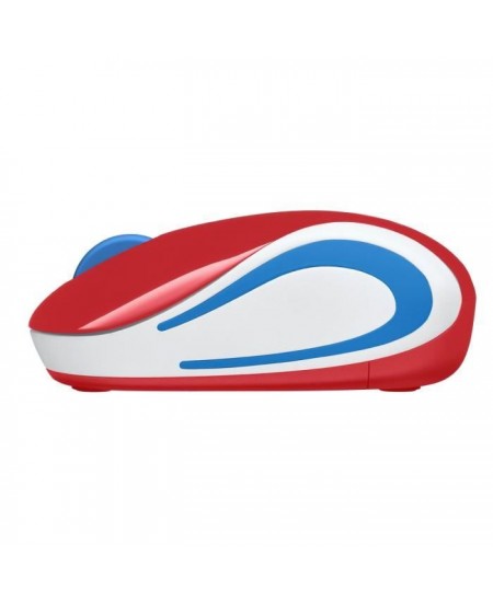 Souris mini - Sans fil - Logitech - M187 - Optique - Rouge