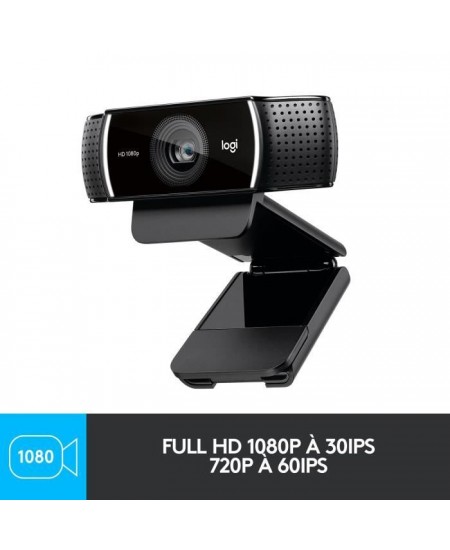 Webcam - Full HD 1080p - Logitech - C922 Pro - Stream - Noir