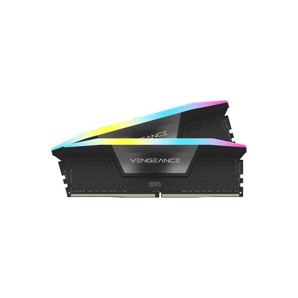 Mémoire RAM - CORSAIR - Vengeance RGB DDR5 - 32GB 2x16GB DIMM - 6400