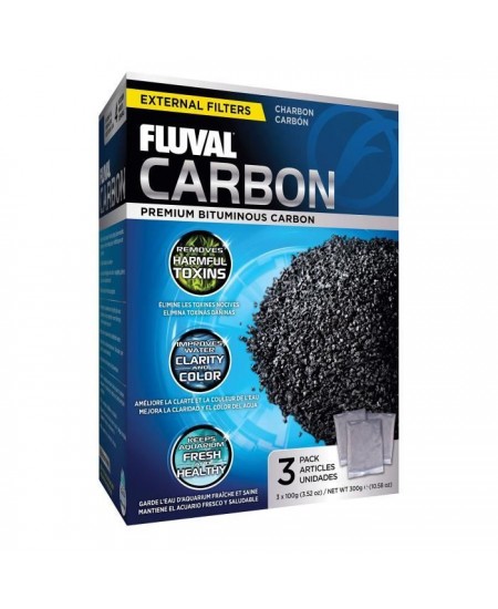 FLUVAL Lot de 3 charbons 100 g - Pour aquarium