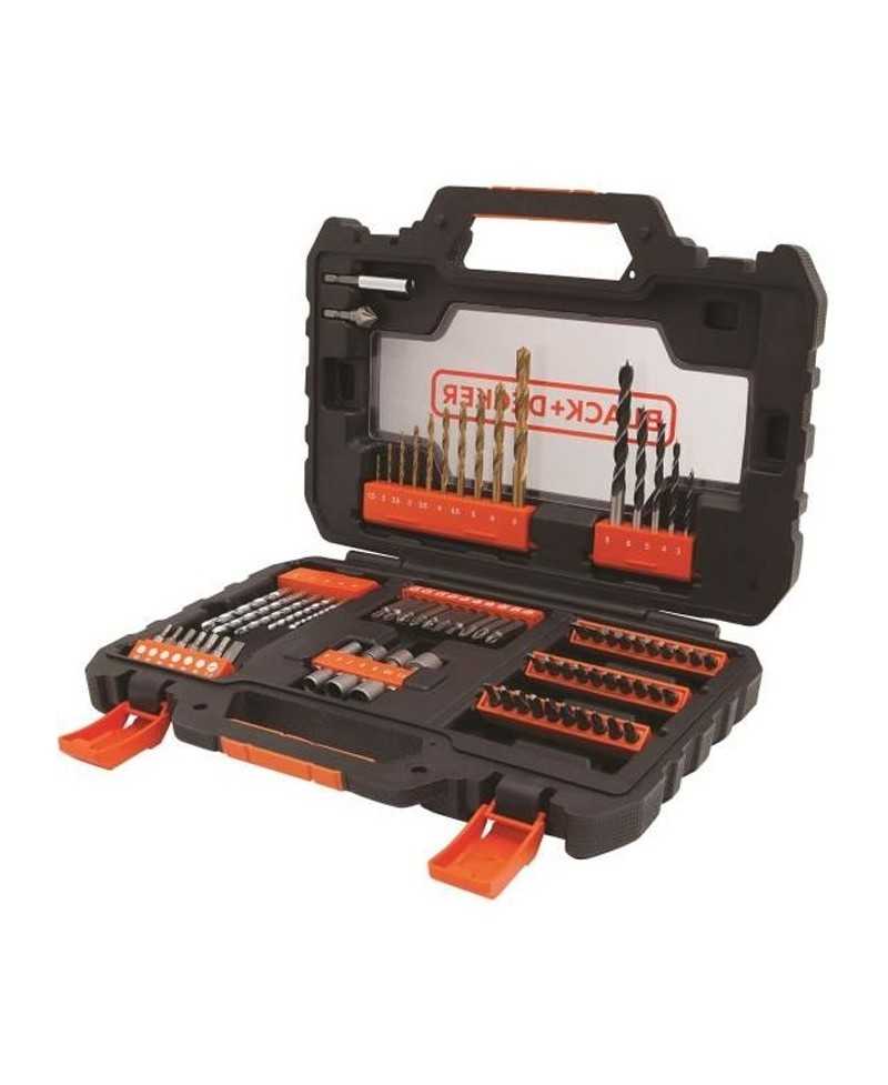 Coffret Vissage Perçage BLACK+DECKER A7231-XJ - 76 Accessoires Forets, Douilles, Embouts