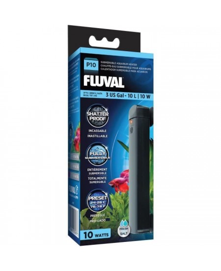 FLUVAL Chauffe-eau submersible P10 Fluval pour aquariums, 10 W