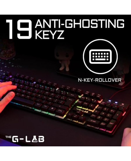 CLAVIER LED GAMING KEYZ-CAESIUM NUMER GLAB