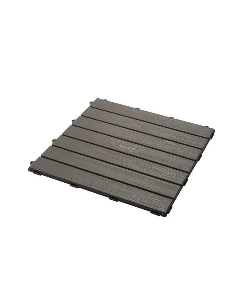 Smoby - Set de 6 dalles - Plancher de Maison - Anti-UV - 45x45cm - Effet texturé bois - Plastique 100% recyclé - Fabriqué en