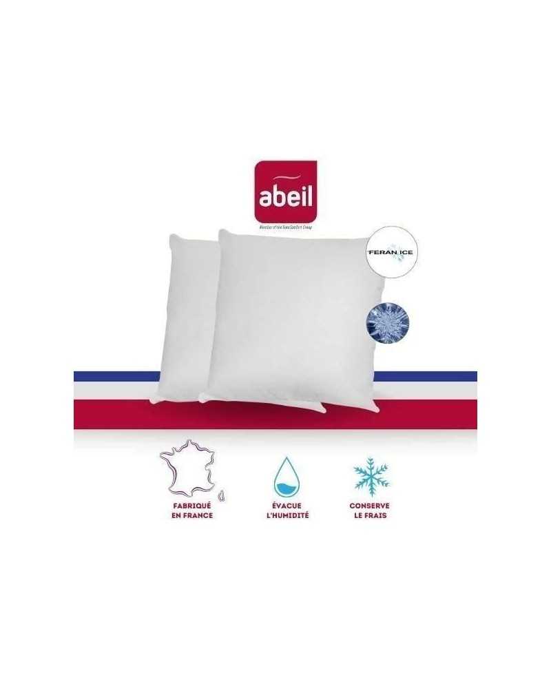 ABEIL Lot de 2 Oreillers moelleux ICEBERG 60x60cm