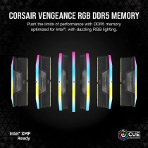 Mémoire RAM - CORSAIR - Vengeance RGB DDR5 RAM 64Go (2x32Go) 6400MHz