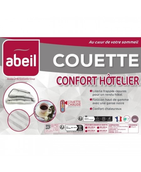 ABEIL Couette chaude Confort Hôtelier 140 x 200 cm