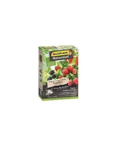 Engrais Fraisiers et Petits Fruits - ALGOFLASH NATURASOL - Longue durée - 1,2 kg