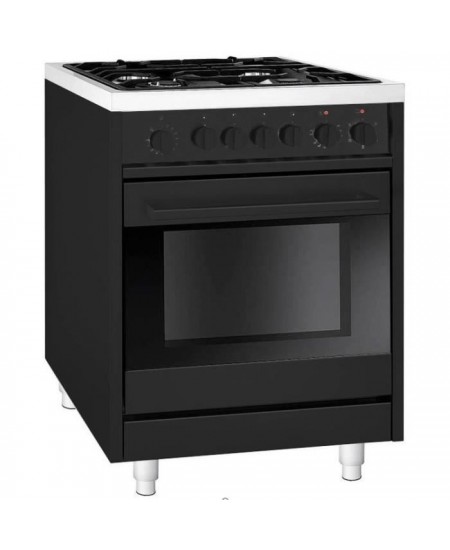 Cuisiniere gaz - AMICA - ACMP2005N - 4 feux - 85,5-90 x 60 x 60 cm - Noir