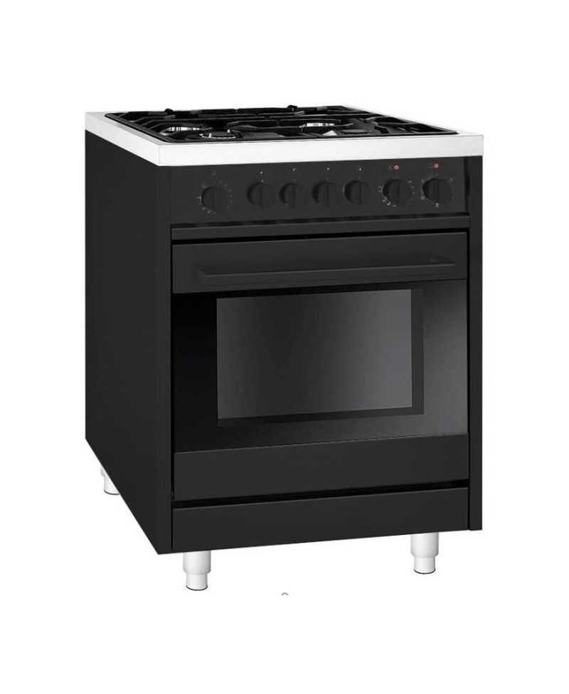 Cuisiniere gaz - AMICA - ACMP2005N - 4 feux - 85,5-90 x 60 x 60 cm - Noir