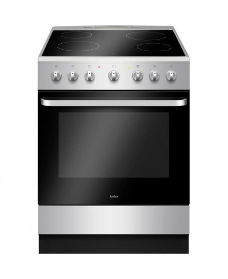 AMICA ACV6003S Cuisiniere Vitroceramique 60X60 Cm Silver