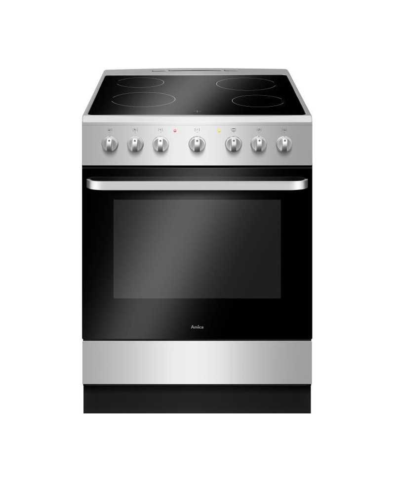 AMICA ACV6003S Cuisiniere Vitroceramique 60X60 Cm Silver