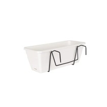 ARTEVASI Kit Jardinière Venezia avec réserve d'eau - 10 L - 49 x 19,5 x 16,6 cm - Blanc