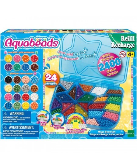 La méga recharge 2400 perles - AQUABEADS - 31502 - 24 couleurs