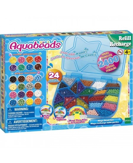 La méga recharge 2400 perles - AQUABEADS - 31502 - 24 couleurs