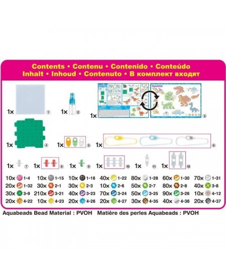 Aquabeads - La Terre des Dinosaures - Perles créatives pour enfants