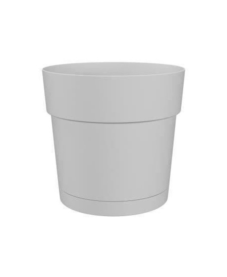 Pot a fleurs et plantes rond CAPRI LARGE - Plastique - Réservoir d'eau - diametre 30 cm - Blanc - ARTEVASI