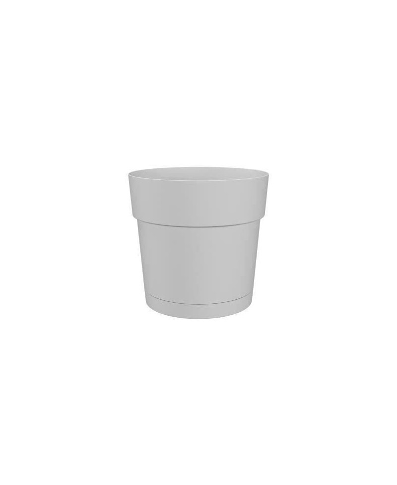 Pot a fleurs et plantes rond CAPRI LARGE - Plastique - Réservoir d'eau - diametre 30 cm - Blanc - ARTEVASI