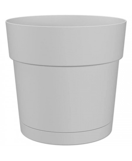 Pot a fleurs et plantes rond CAPRI LARGE - Plastique - Réservoir d'eau - diametre 30 cm - Blanc - ARTEVASI