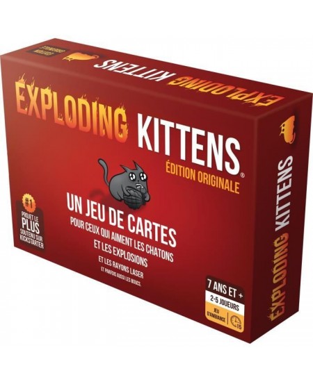 Jeu de société - ASMODEE - Exploding Kittens : Le Jeu de Base (Edition 2022) - 2 a 5 Joueurs - 15 Min