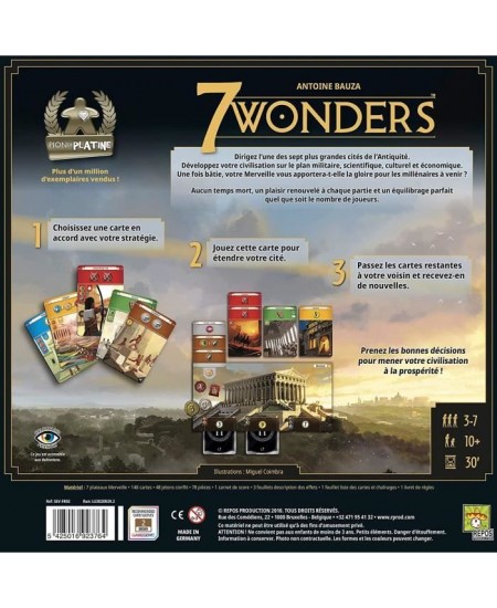 Repos Production | 7 Wonders - Nouvelle version | Unbox Now | Jeu de société | a partir de 10 ans | 3 a 7 joueurs | 30 minutes