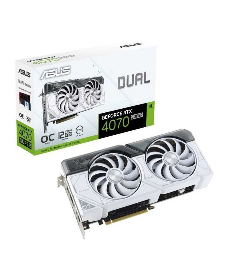 ASUS - Carte Graphique - DUAL-RTX4070 SUPER-O12G-WHITE